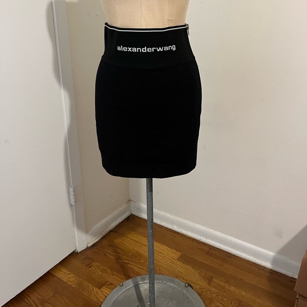 Alexander Wang BodyCon Logo Skirt Sz S, Same Day Ship 🖤📦✈️